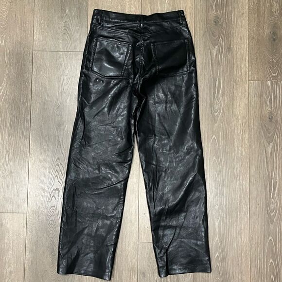Wilfred Aritzia The Melina Vegan Leather Cropped Pants - Size 4 - Picture 6 of 8